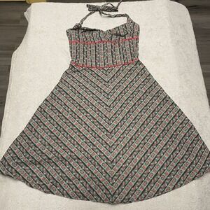 Morbid Threads Dress Medium Neck Tie Rose Skull USA Goth Grunge Vintage